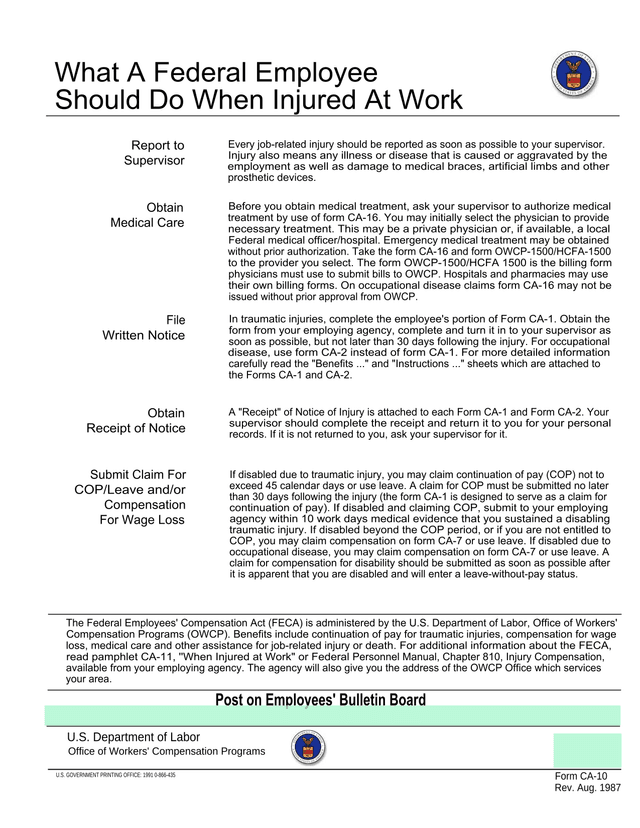 What A Federal Employee Should Do When Injured At Work screenshot