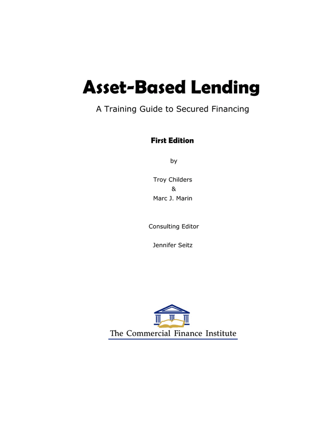 Asset Based Lending A Training Guide To Secured Financing screenshot