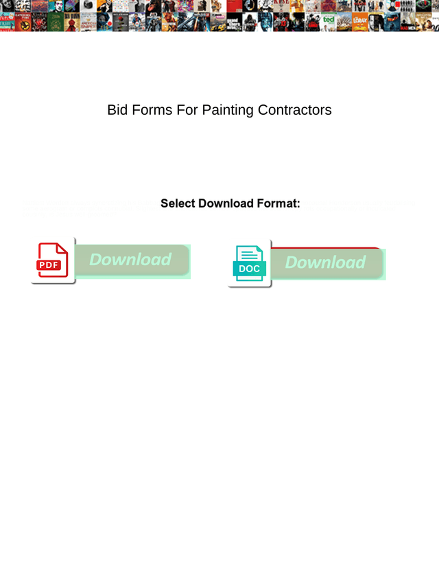 Bid Forms For Painting Contractors screenshot