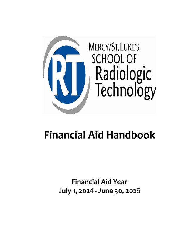 Financial Aid Handbook screenshot