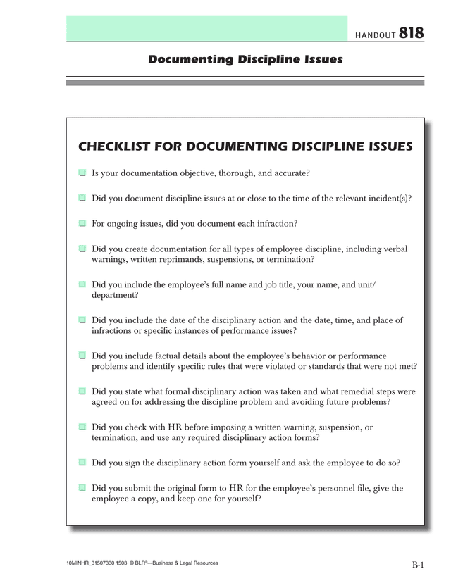 Documenting Discipline Issues screenshot