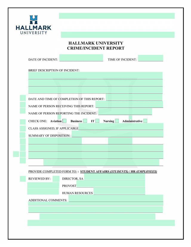 CrimeIncident Report Form screenshot