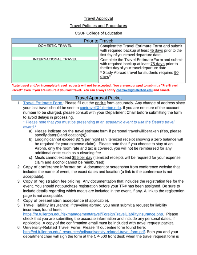 Travel Approval screenshot