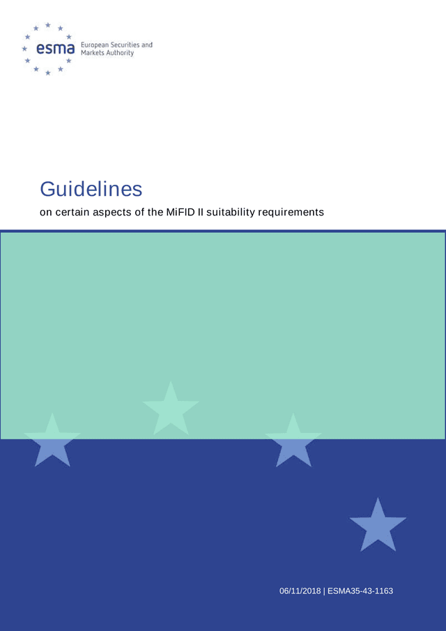 Guidelines On Certain Aspects Of The MiFID II Suitability Requirements screenshot