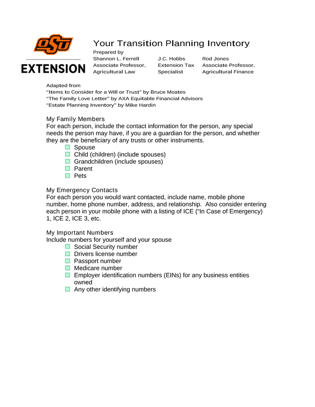 Your Transition Planning Inventory screenshot