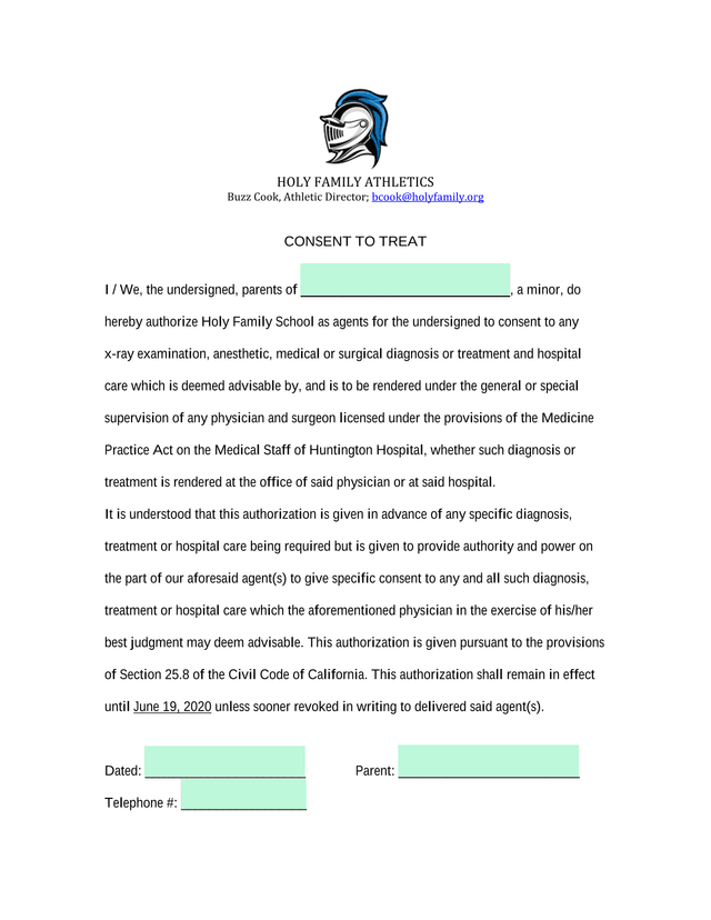 Consent To Treat screenshot