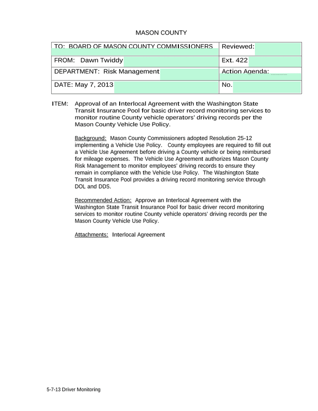 Driver Monitoring And Contract Amendment screenshot