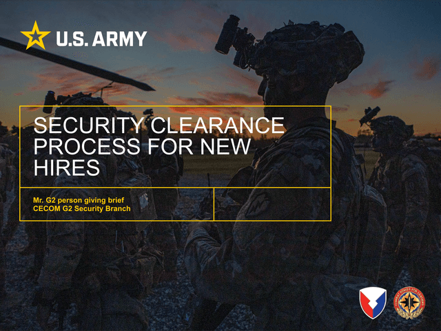 Security Clearance Process For New Hires screenshot