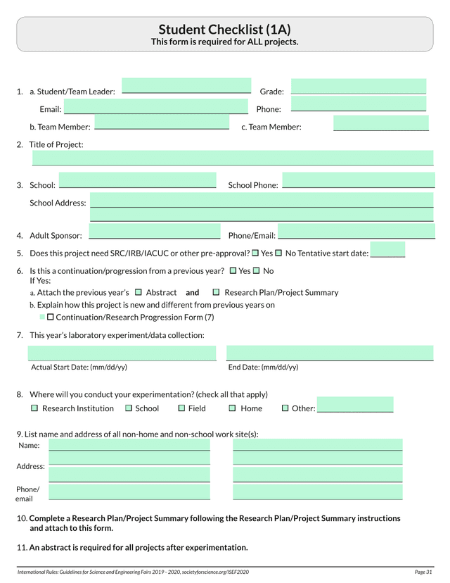International Rules Guidelines For Science And Engineering Fairs 2019  2020 screenshot