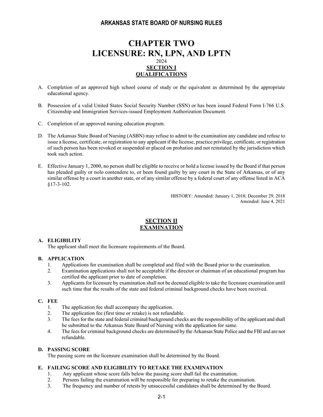 Arkansas State Board Of Nursing Rules screenshot