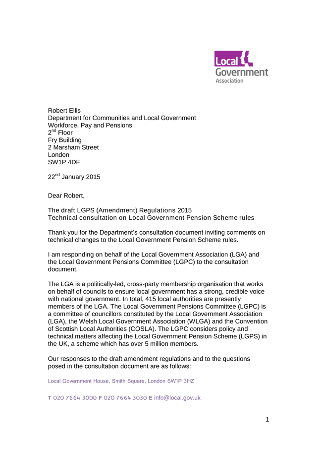 Technical Consultation On Local Government Pension Scheme Rules screenshot