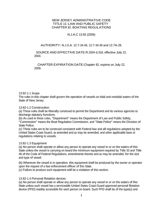 New Jersey Boating Regulations screenshot