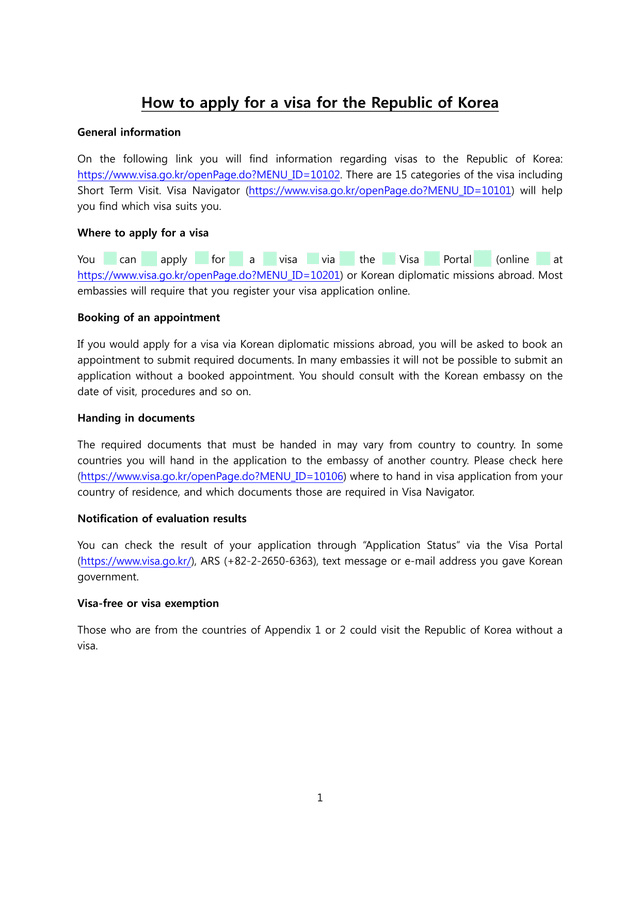 How To Apply For A Visa For The Republic Of Korea screenshot