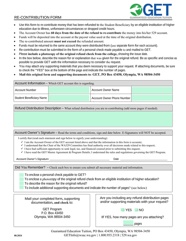 RE CONTRIBUTION FORM screenshot