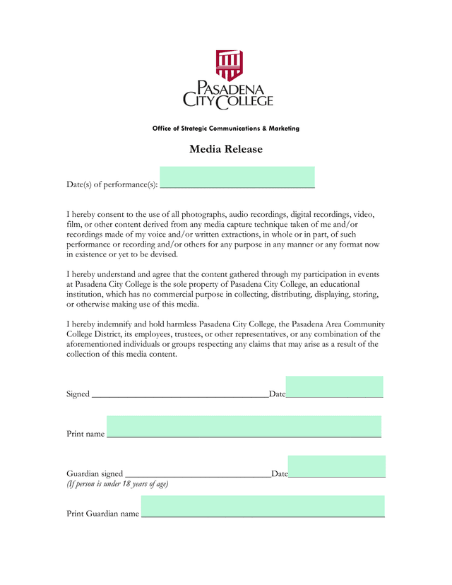 Media Release screenshot