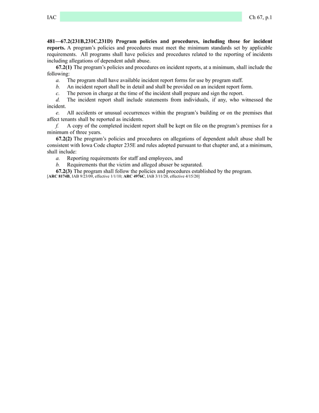 Program Policies And Procedures For Incident Reports screenshot