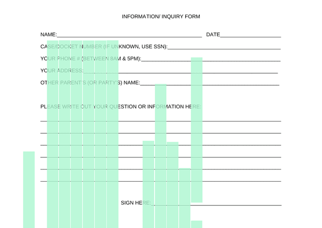INFORMATION INQUIRY FORM screenshot