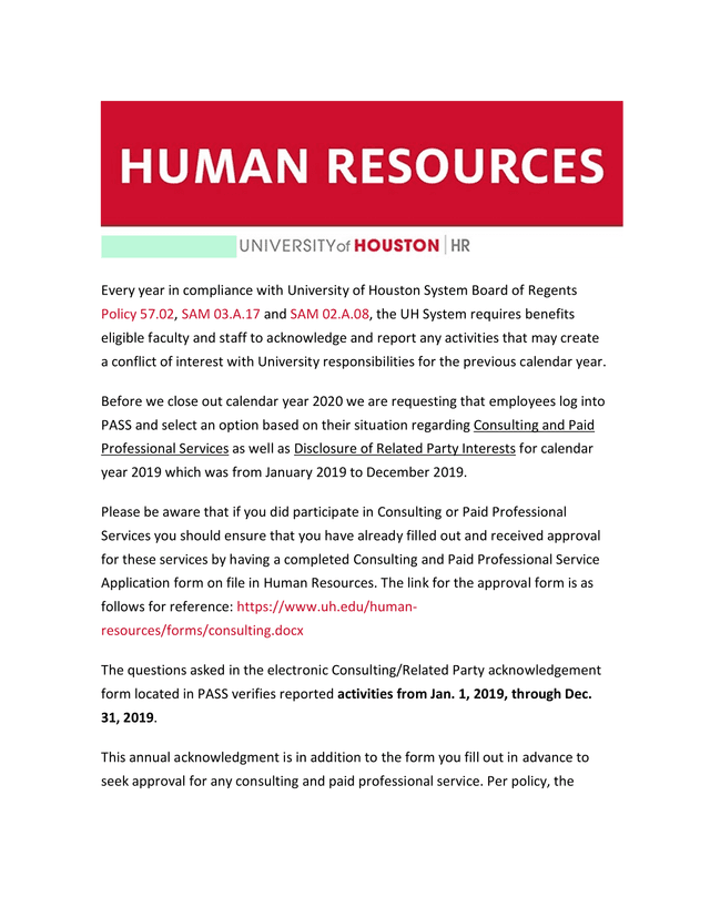 Consulting And Paid Professional Services Acknowledgment Form screenshot