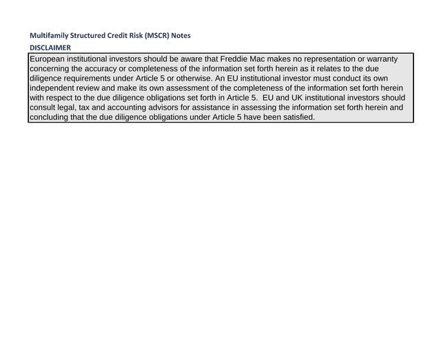Multifamily Structured Credit Risk (MSCR) Notes screenshot