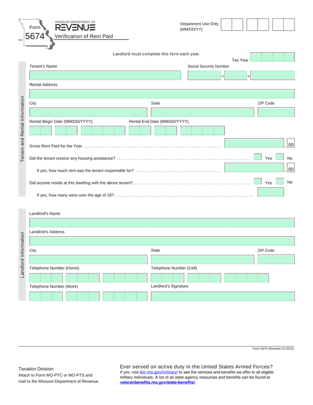 Tenant And Rental Information Verification Of Rent Paid screenshot