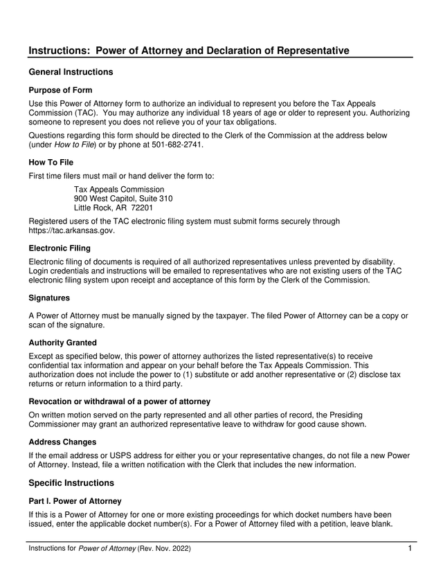 Instructions For Power Of Attorney screenshot