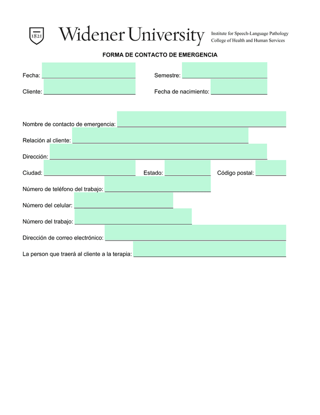 FORMA DE CONTACTO DE EMERGENCIA screenshot