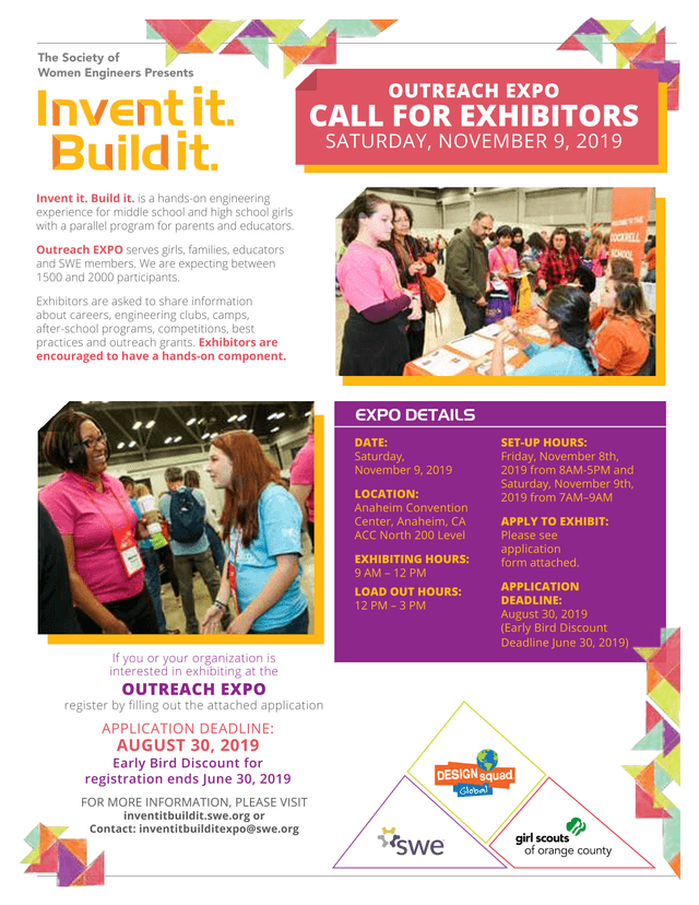 WE19 Outreach EXPO Call For Exhibitors screenshot