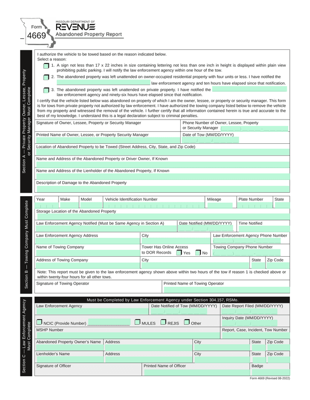 Form 4669 screenshot