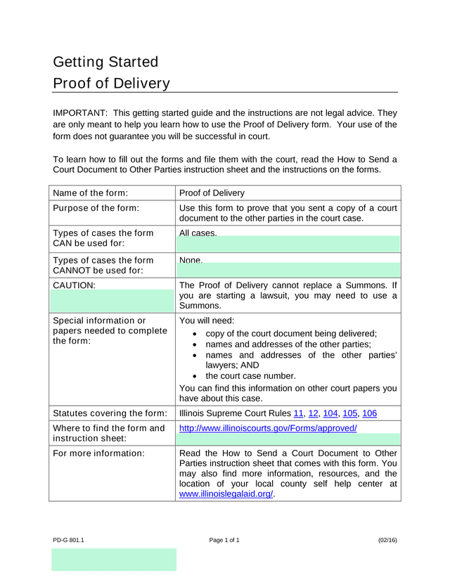 Proof Of Delivery screenshot