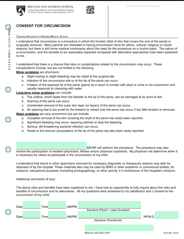 Consent For Circumcision screenshot