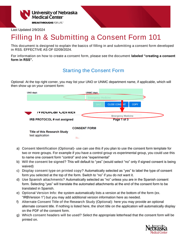 Filling In  Submitting A Consent Form 101 screenshot