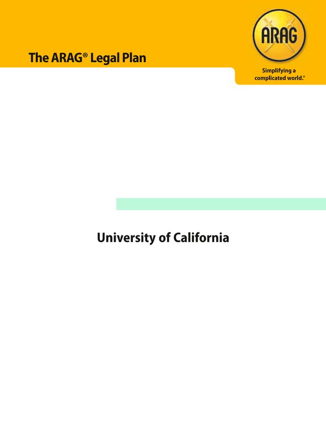 The ARAG Legal Plan screenshot