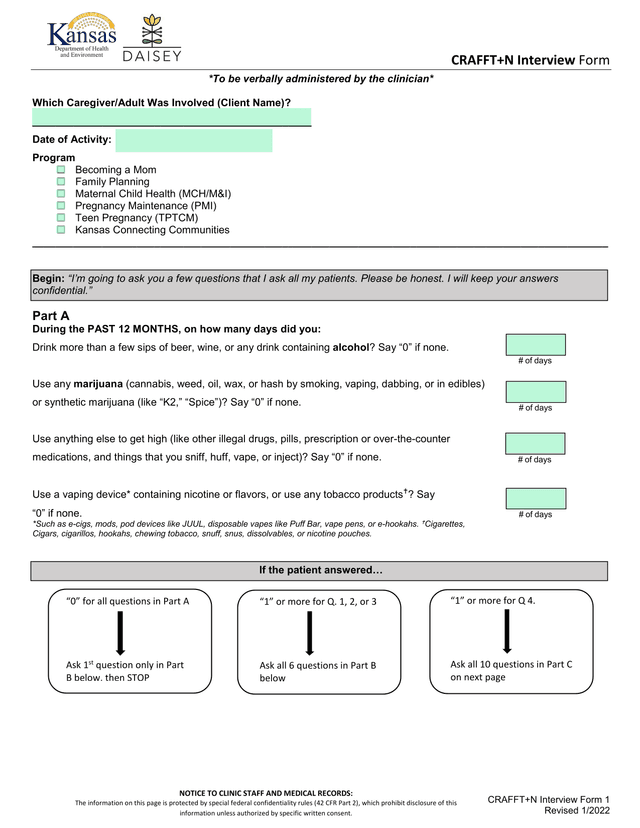 CRAFFTN Interview Form screenshot