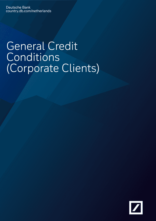 Deutsche Bank General Credit Conditions (Corporate Clients) screenshot