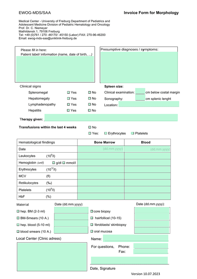 EWOG MDSSAA Invoice Form For Morphology screenshot