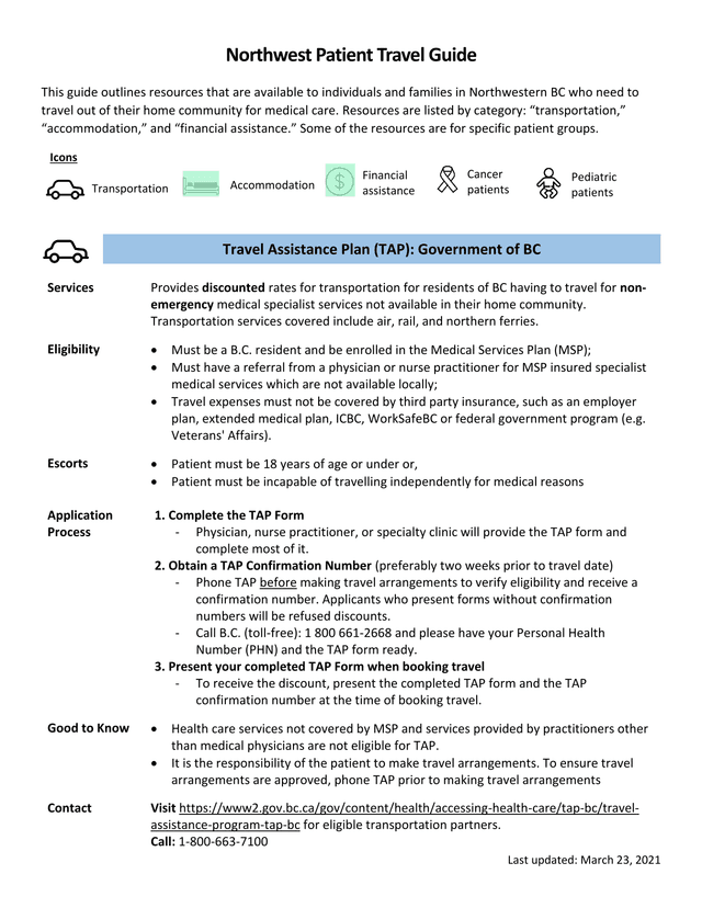 Northwest Patient Travel Guide screenshot