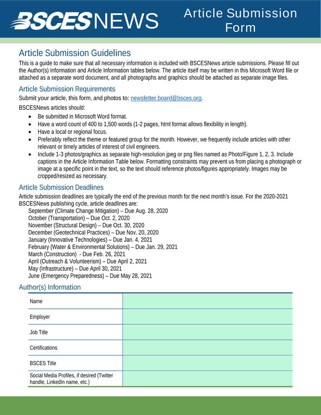 Article Submission Guidelines screenshot