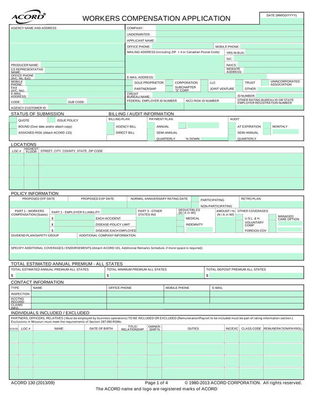 Acord 130 screenshot