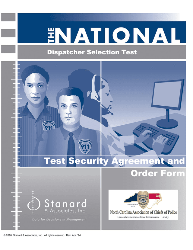 Dispatcher Selection Test Test Security Agreement And Order Form screenshot