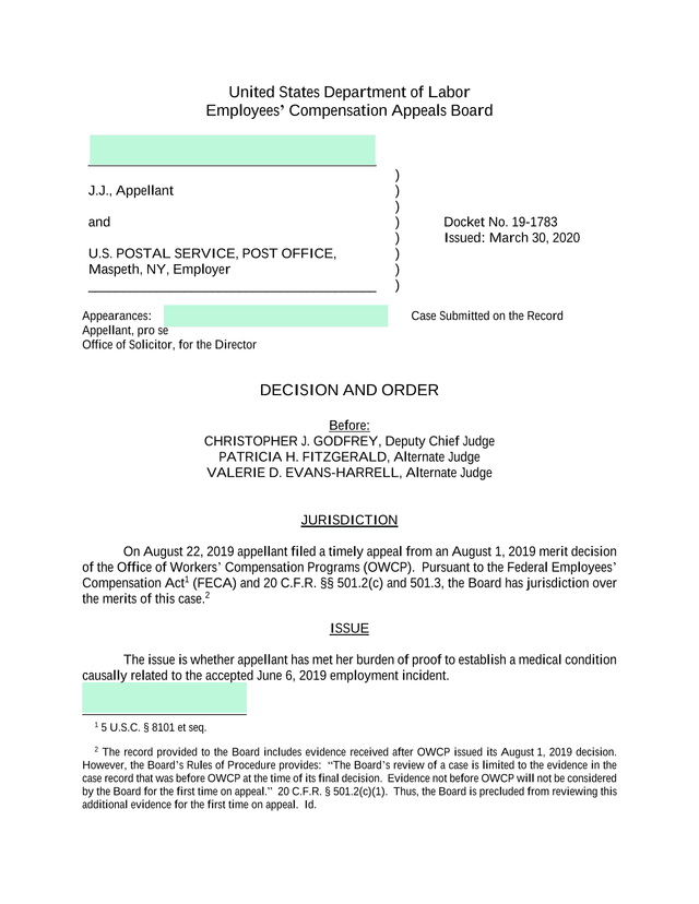 Employees Compensation Appeals Board Decision screenshot