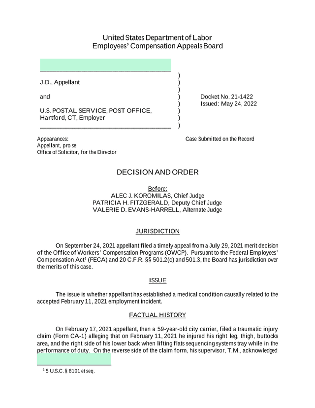 Employees Compensation Appeals Board Decision screenshot
