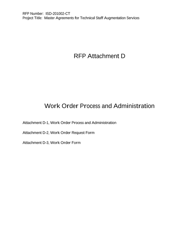 Work Order Process And Administration screenshot