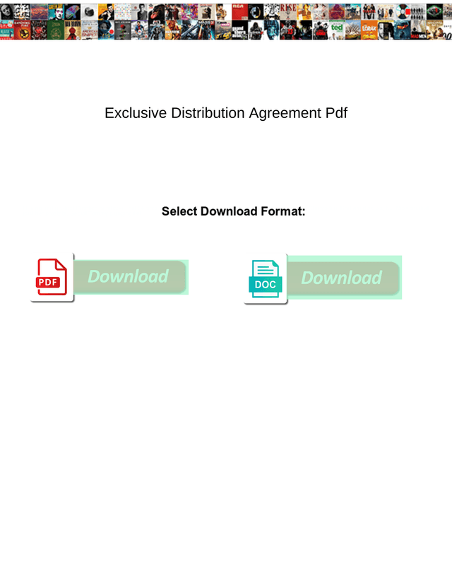 Exclusive Distribution Agreement Pdf screenshot