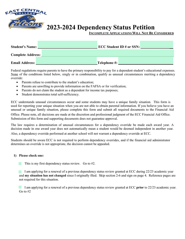 2023 2024 Dependency Status Petition screenshot
