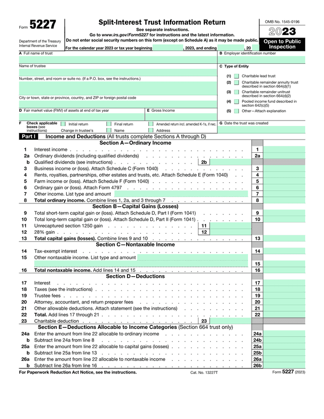 Form 5227 screenshot