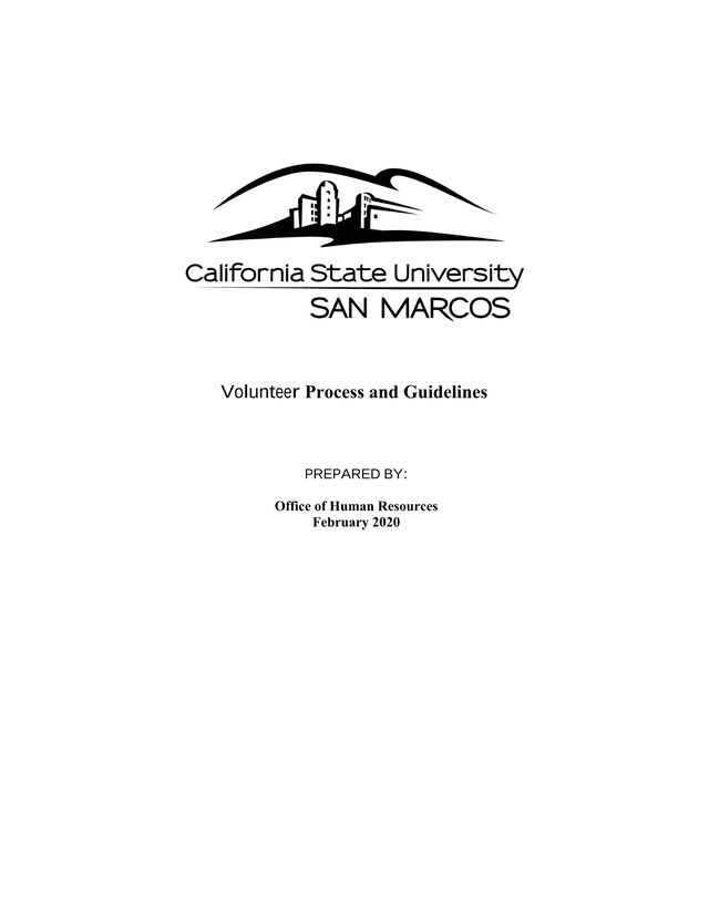Volunteer Process And Guidelines screenshot