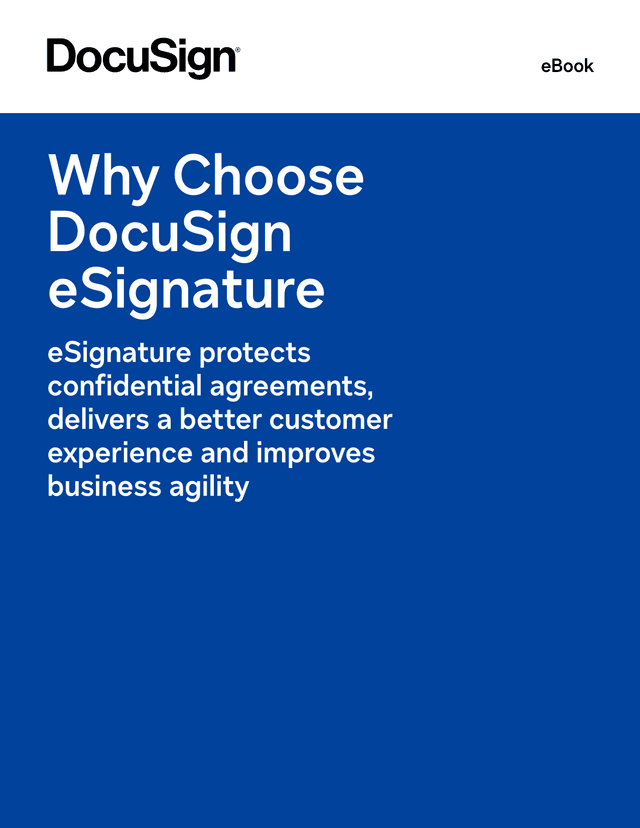 Why Choose DocuSign ESignature screenshot