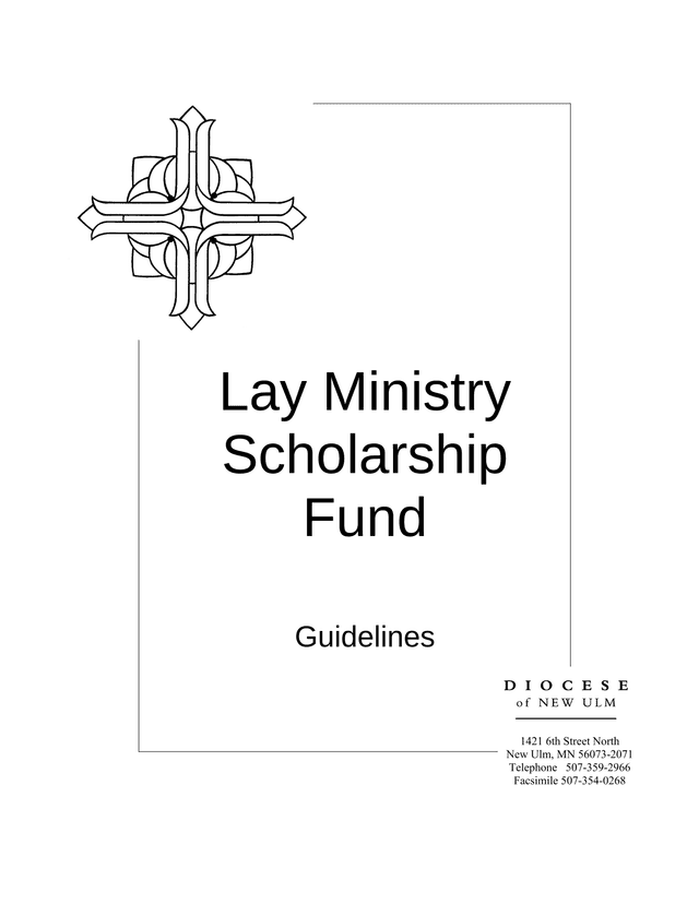 Lay Ministry Scholarship Fund Guidelines screenshot