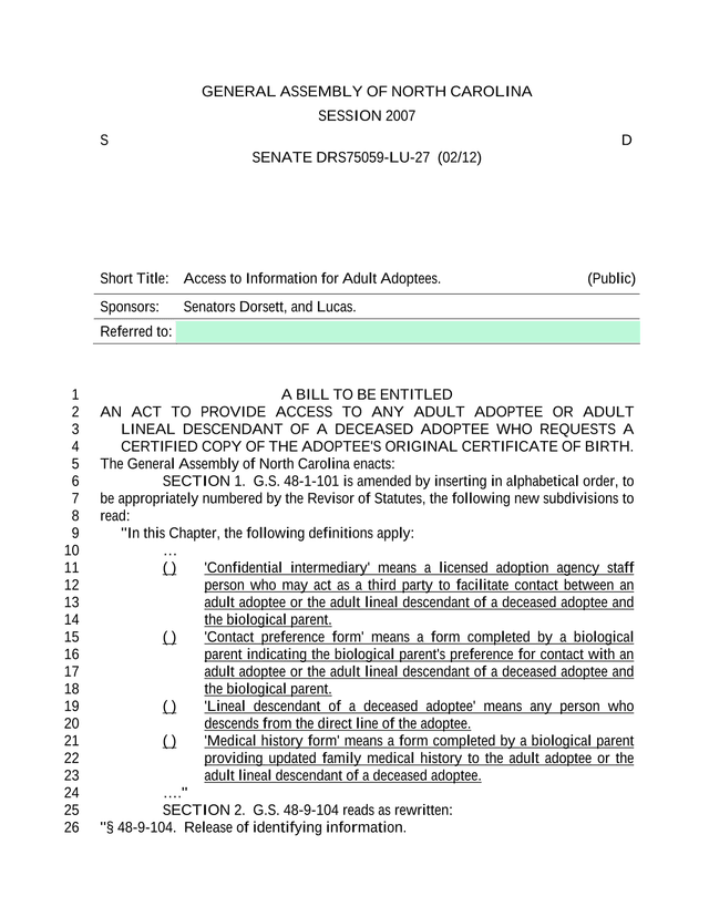 Access To Information For Adult Adoptees screenshot