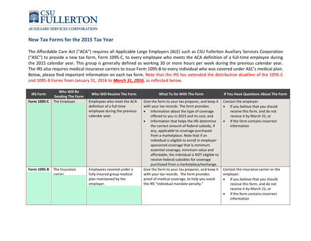 New Tax Forms For The 2015 Tax Year screenshot